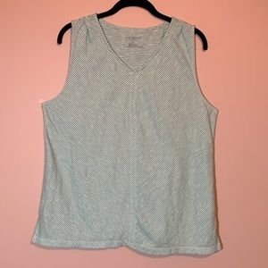 Women’s Talbots Green Stripped Tank
